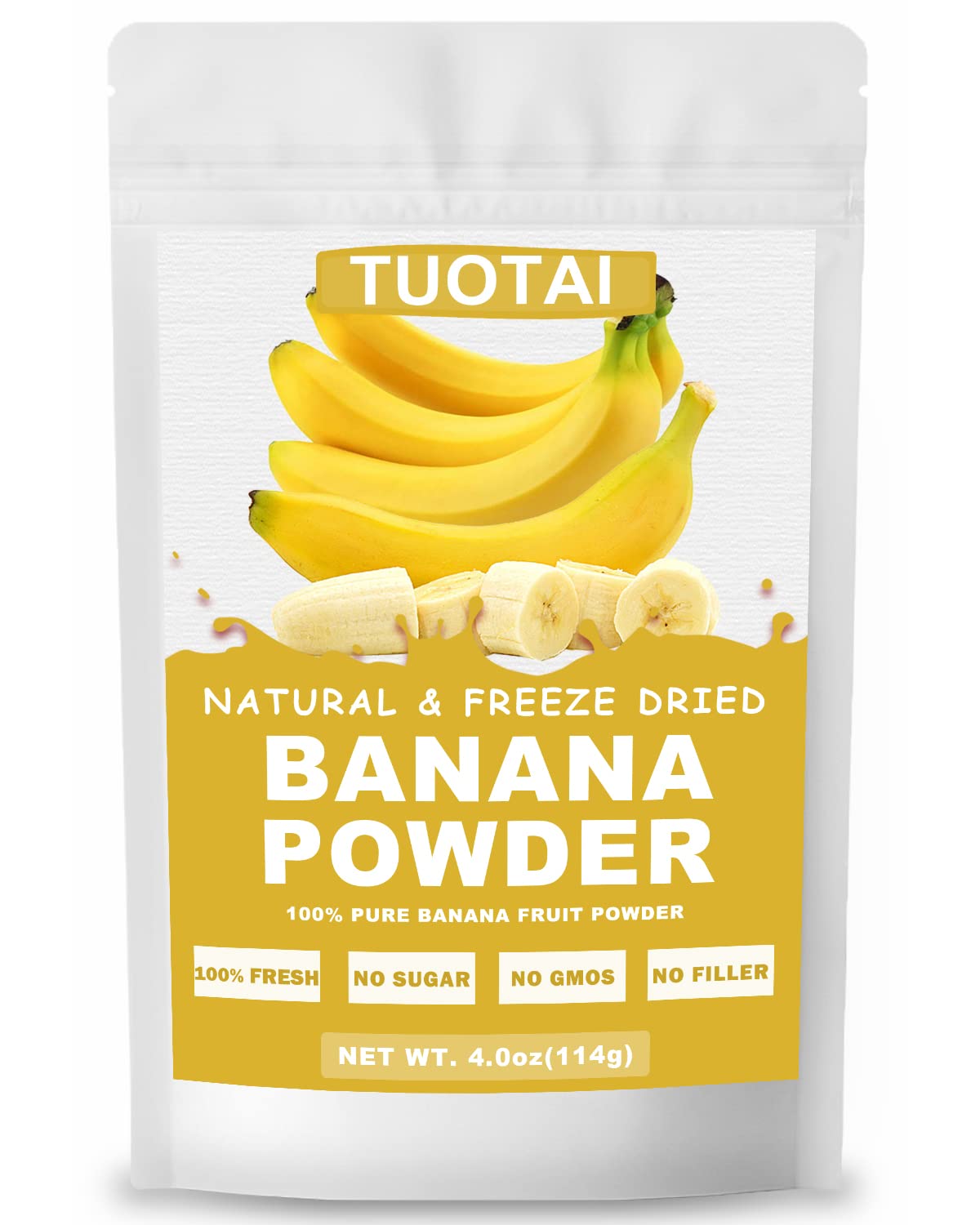 Nature Banana Fruit Powder,4 Ounces,Freeze Dried Banana Powder for Cake, Drinks and Baking Food