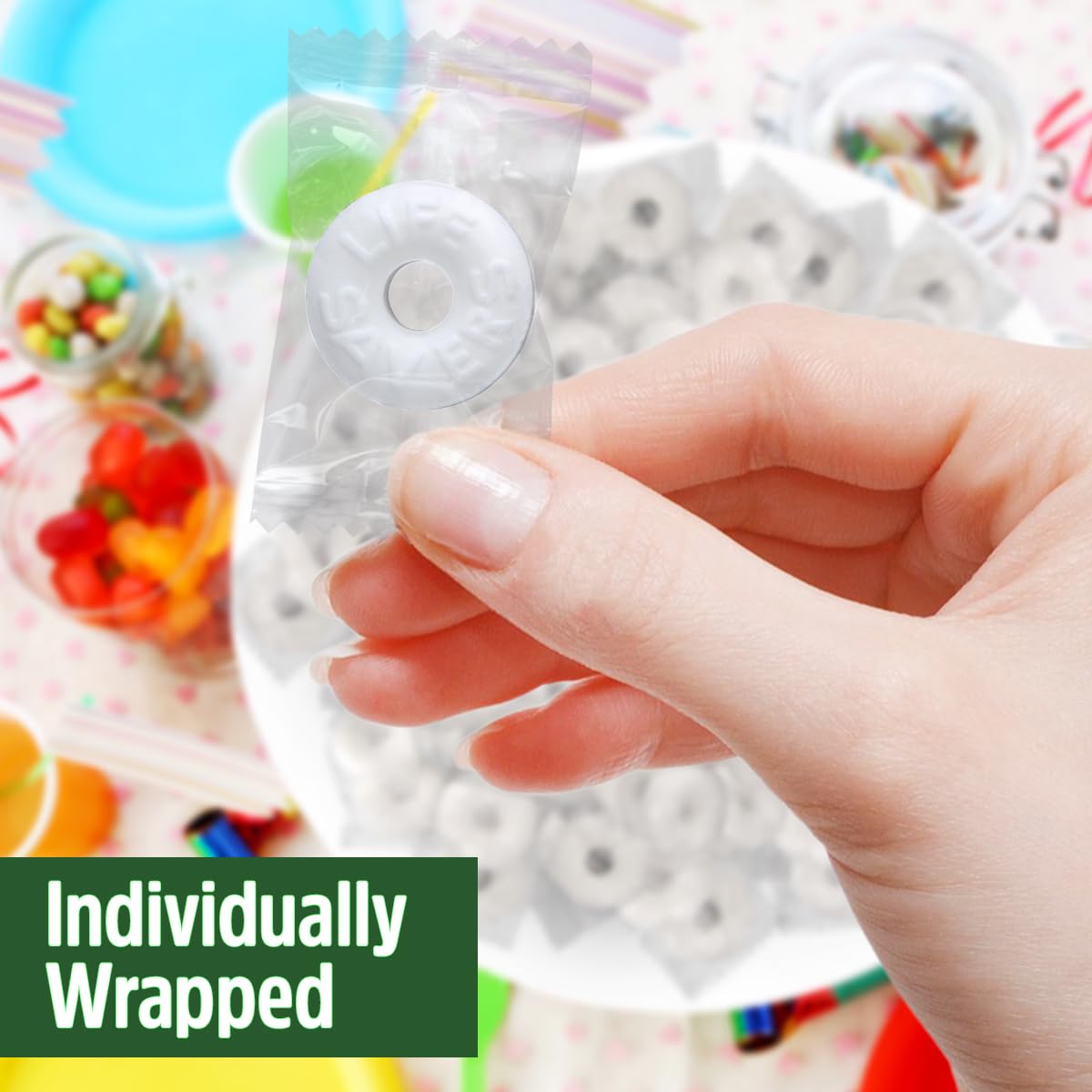 Wint O Green Hard Candy 2lb Pack of Mints Bulk, Perfect for Sharing, Gifting, Weddings and Special Events, Classic Wintergreen Individually Wrapped