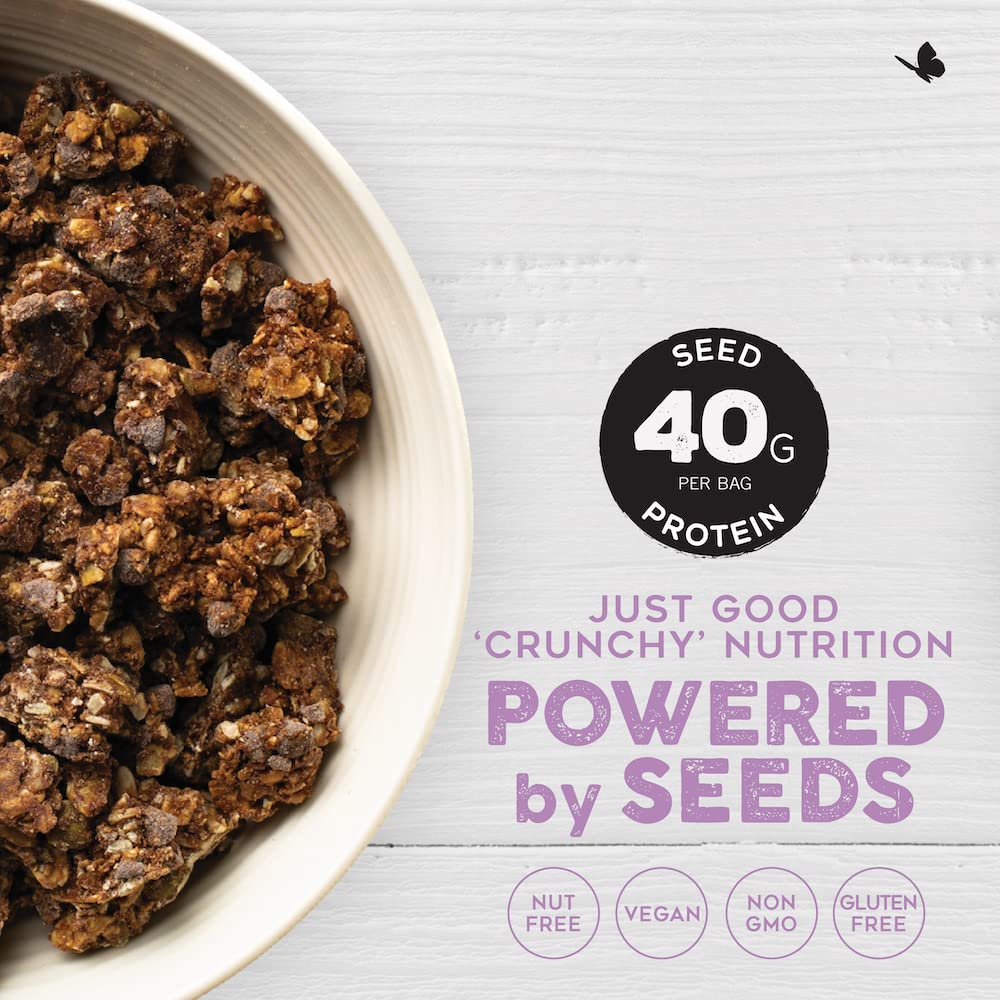 88 Acres Seed Granola | Gluten Free, Nut Free, Non GMO, School Safe, Healthy Vegan Breakfast Cereal | 1 Pack (Dark Chocolate Mocha)