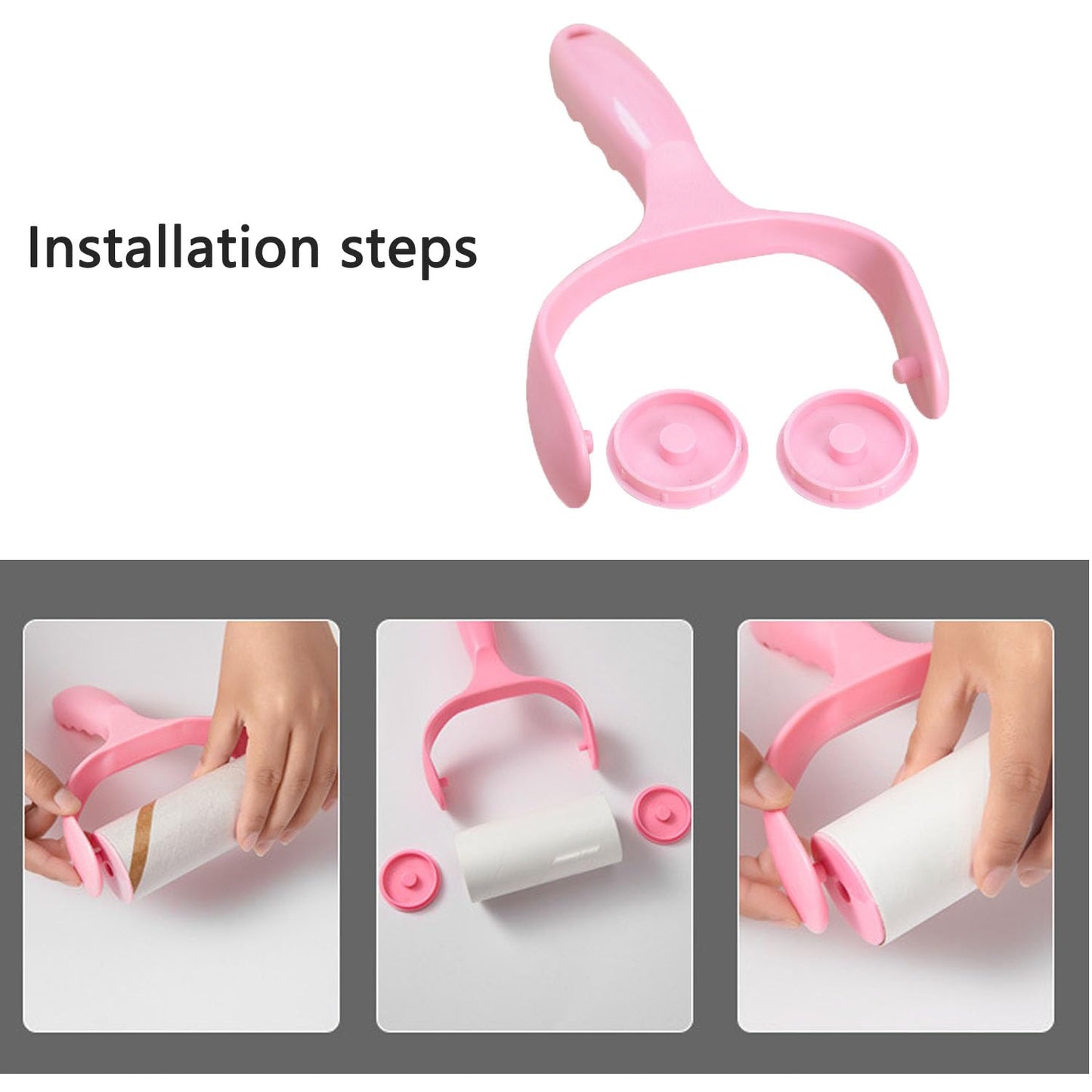 ArrErr 2 Pack Lint Roller Handle Replacement Sticky Roller Holder for Sticky Lint Roller Refills Pet Hair Removal Lint Rollers Cat Lint Remover