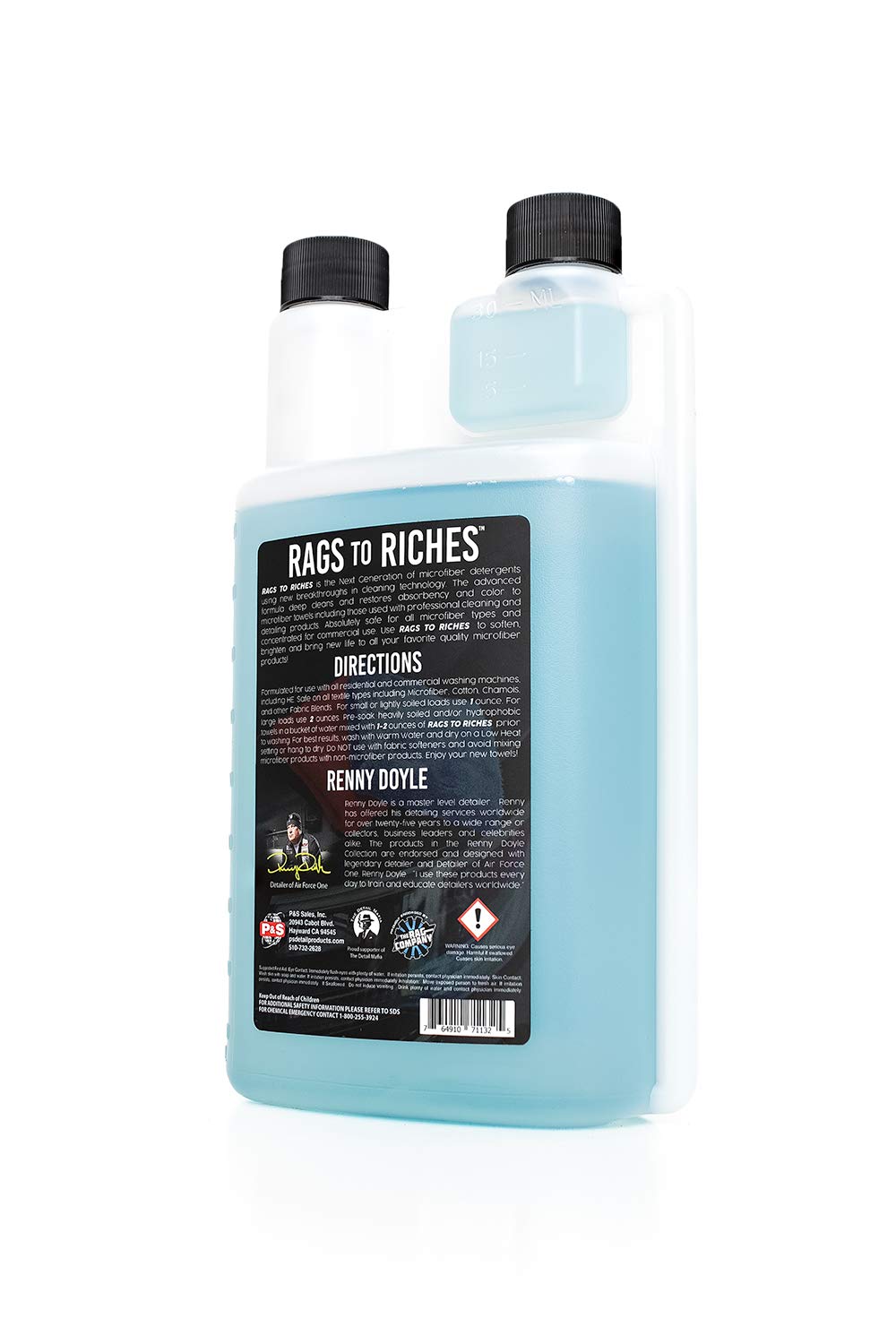 P & S PROFESSIONAL DETAIL PRODUCTS - Rags to Riches - Premium Microfiber Detergent, Deep Cleans and Restores, Safe on All Fabrics, Highly