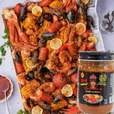 Bloveslife Spicy Lemon Smackalicious Seafood Sauce 13 oz - Vegetarian Friendly, Bold Cajun Spice for Meals, Seafood Dishes and Vegetables