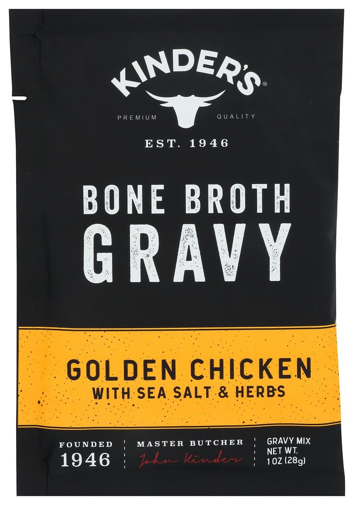 Kinder's, Bone Broth Golden Chicken with Sea Salt & Herbs Gravy Mix, 1 Ounce