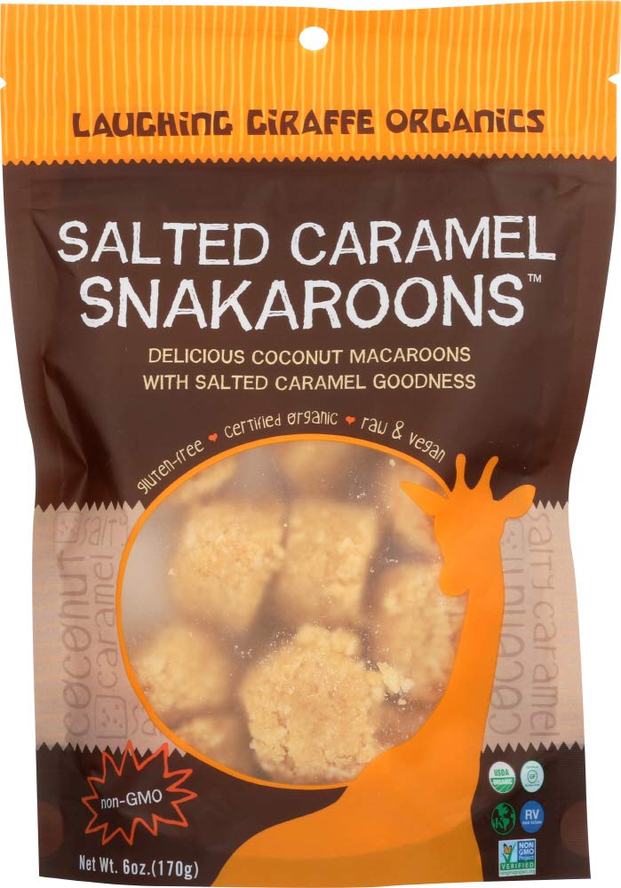 Laughing Giraffe Organics, Snakaroonm, Og2, Salt Caram, Pack of 6, Size - 6 OZ, Quantity - 1 Case