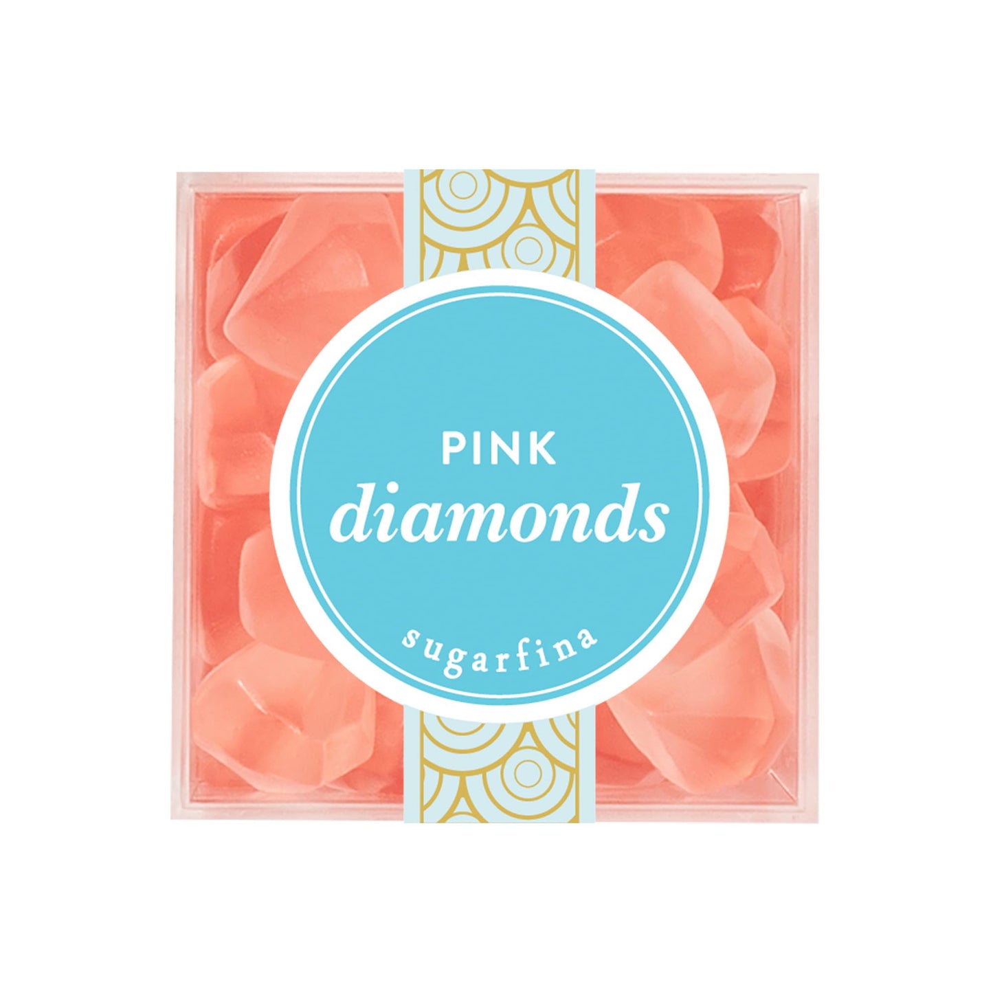 Sugarfina Pink Diamonds Small Candy Cube, Gummies, 4.1 oz, 4 Count