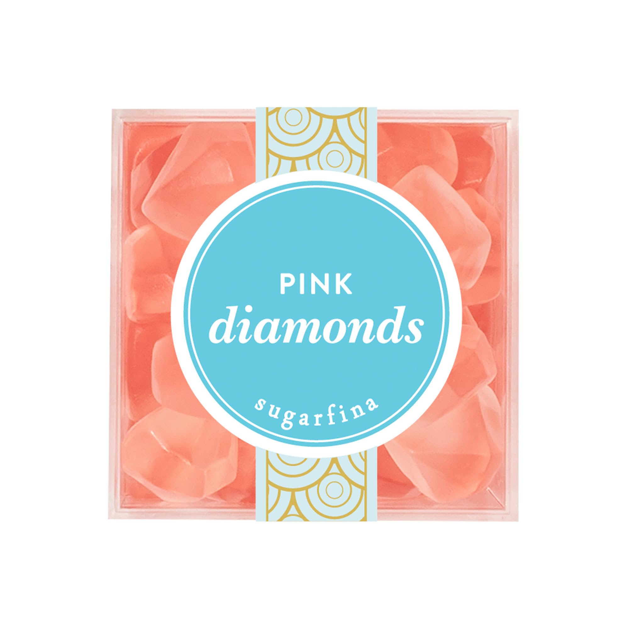 Sugarfina Pink Diamonds Small Candy Cube, Gummies, 4.1 oz, 4 Count