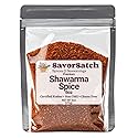 SavorSatch Shawarma Seasoning Blend - 6 oz Resealable Pouch | Middle Eastern & Mediterranean Spice Mix | Certified Kosher, Flavorful Rub for Chicken