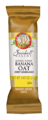Sunbelt Bakery Banana Oat Chewy Granola Bars, 80-0.9 OZ Bars (8 Boxes)