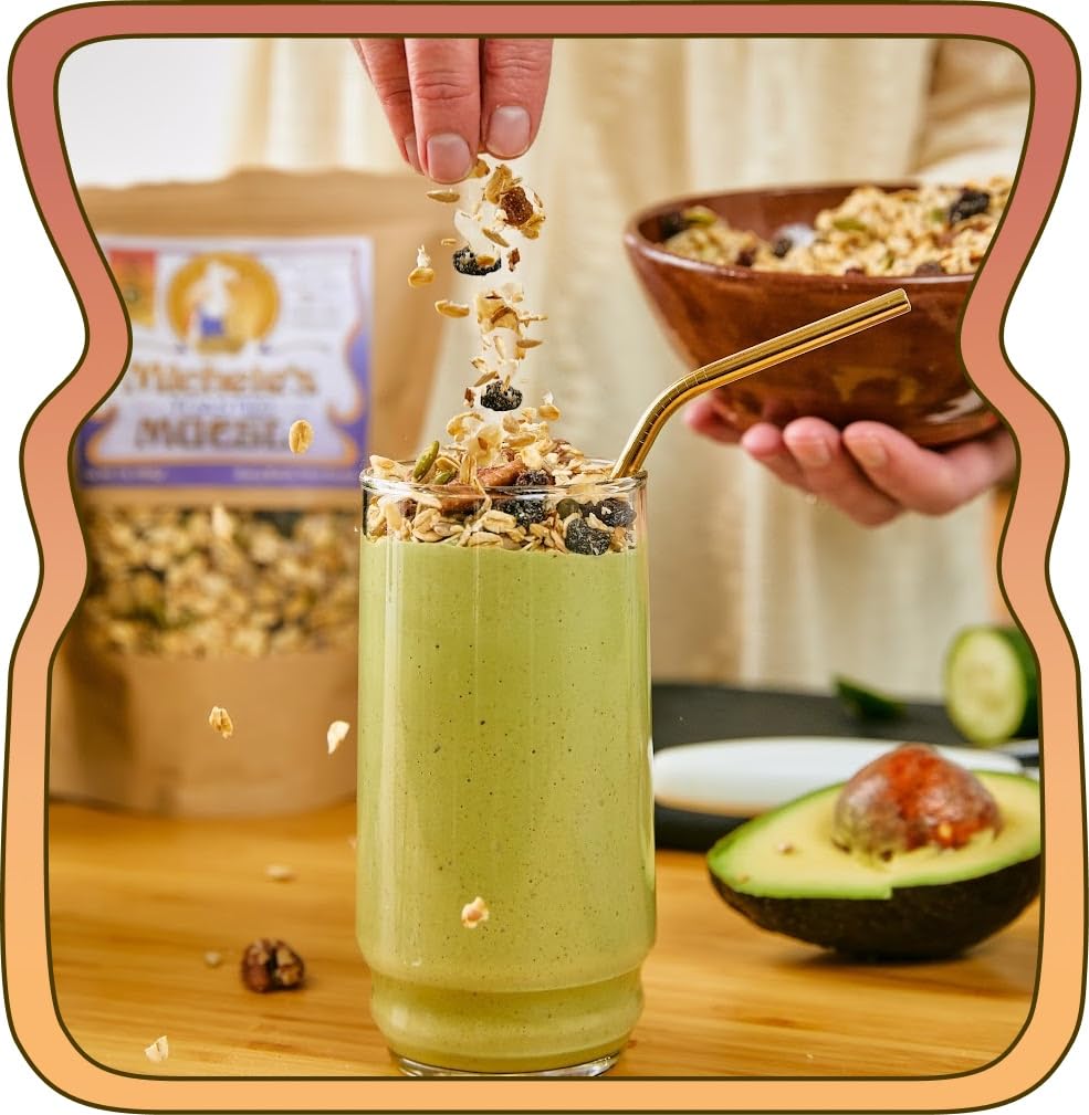 Michele's Toasted Muesli, Whole Grain Cereal, No Refined Sugar, No Added Oil, Gluten-Free & Non-GMO, 36oz Resealable Bag