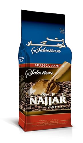 Café Najjar, Turkish Coffee, 450gr , 100% Arabica Coffee Beans, Ground Coffee, Dark Roast, Lebanese Coffee, Arabic Coffee, Coffee Beverages, Works