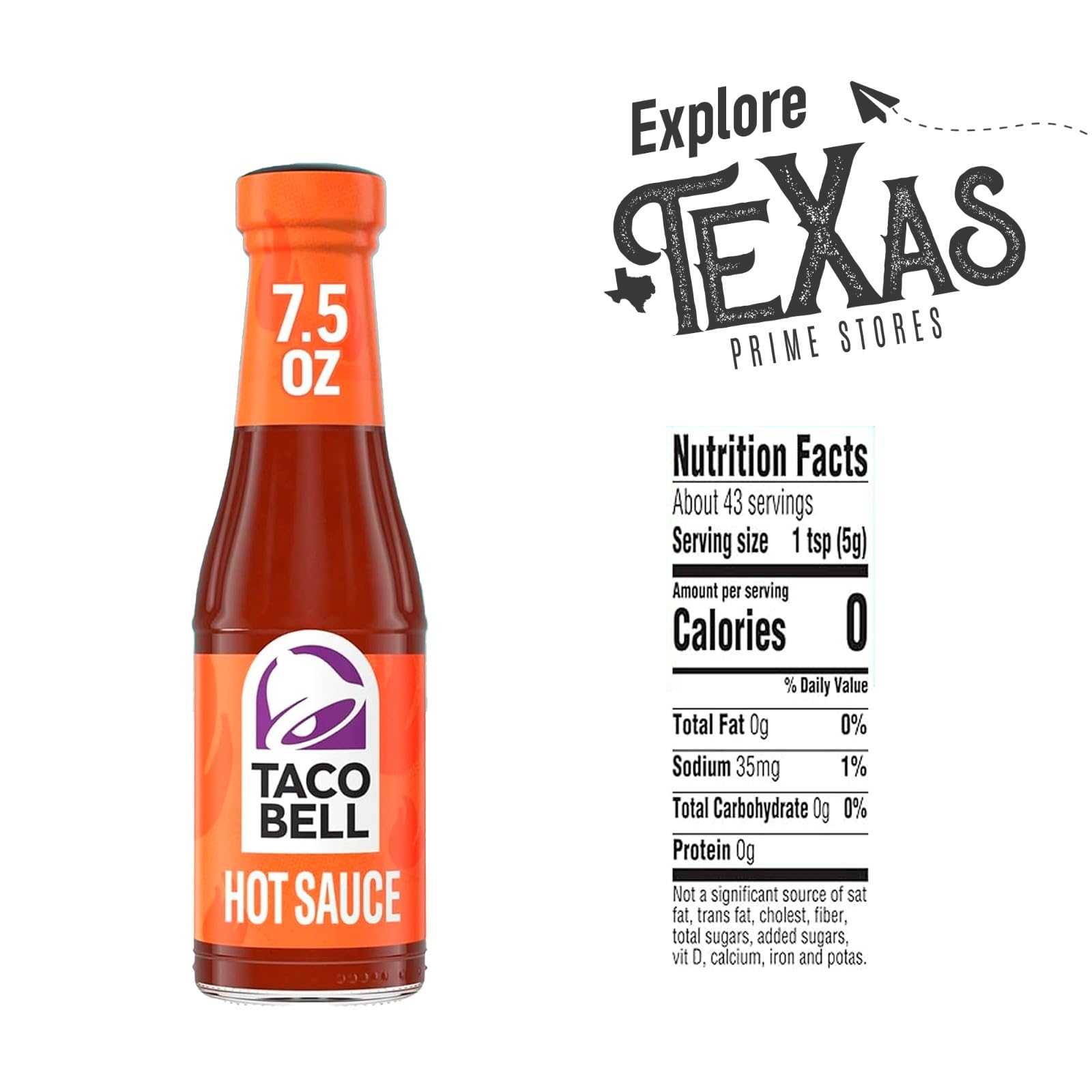 Taco Bell - Lavinia Essentials Bundle: 8-Pack of Hot Sauce, 7.5 oz Glass Bottle + 1 Utility Prop.
