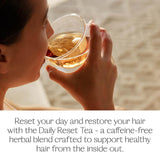 Highbrow Hippie Daily Reset Tea | Hair Wellness From Within, Stress Support & Circulation Boost | Organic Rooibos, Honeybush, Ashwagandha, Ginger |