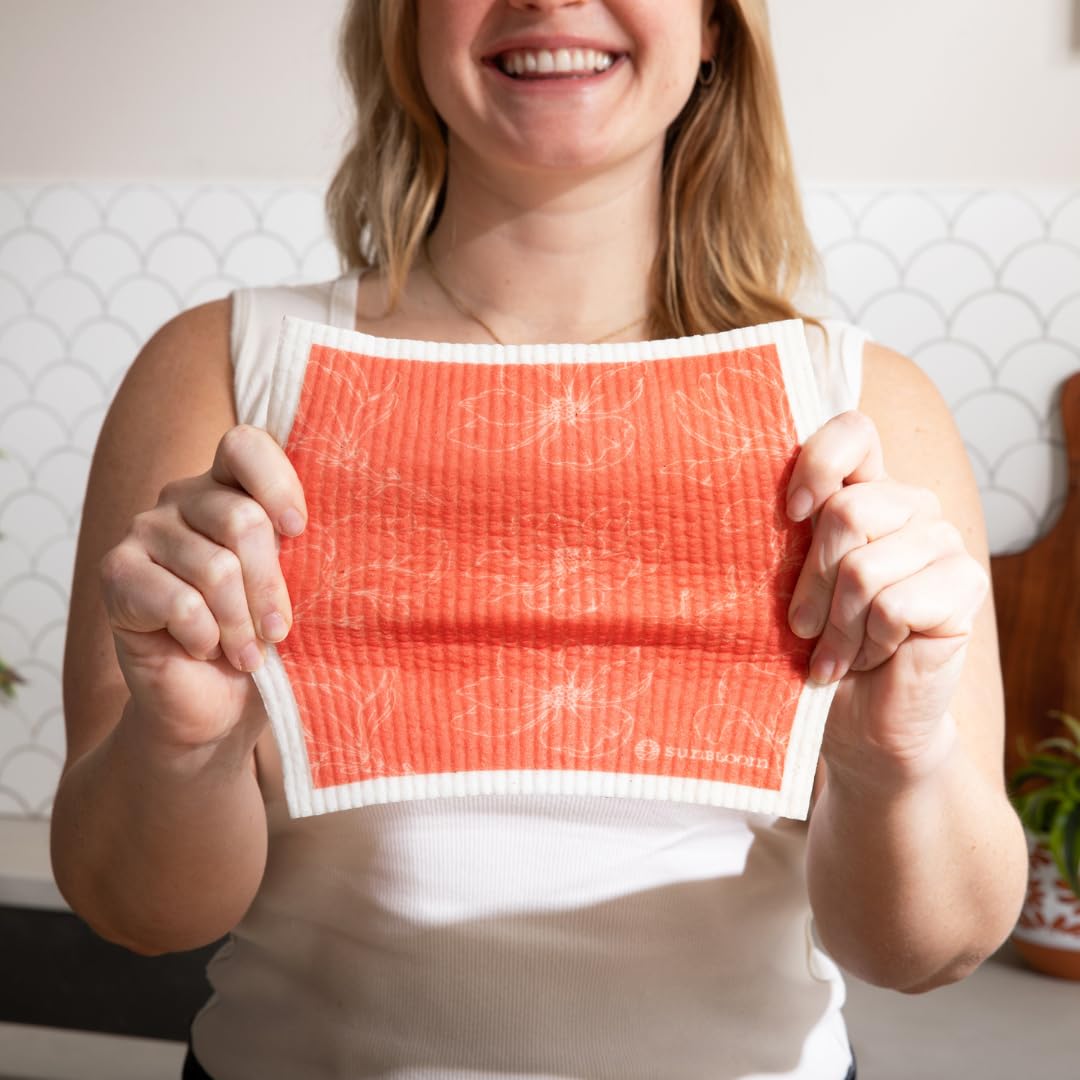 Cloud Cloths: Swedish dishcloths, 6 Pack Reusable Paper Towels, Super Absorbent, eco-Friendly, Kitchen Cleaning Cloths.