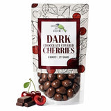 Green Jay Gourmet Dark Chocolate Cherries - Handmade & Fresh Dark Chocolate Covered Cherries from Michigan - Great Gift for Chocolate Lovers - 8 Ounce