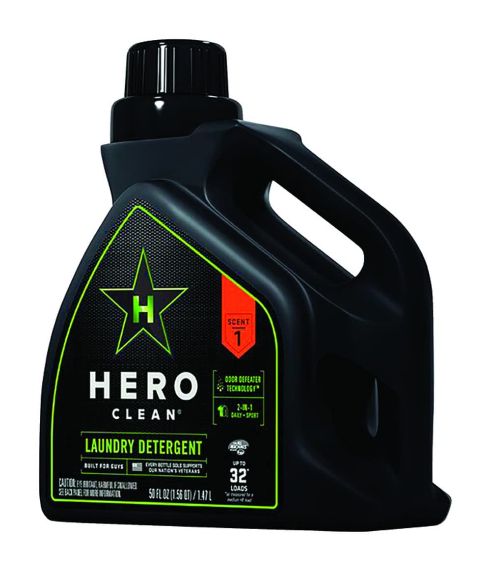 Hero Clean Juniper Scent Laundry Detergent Liquid 50 oz. - Case of: 66