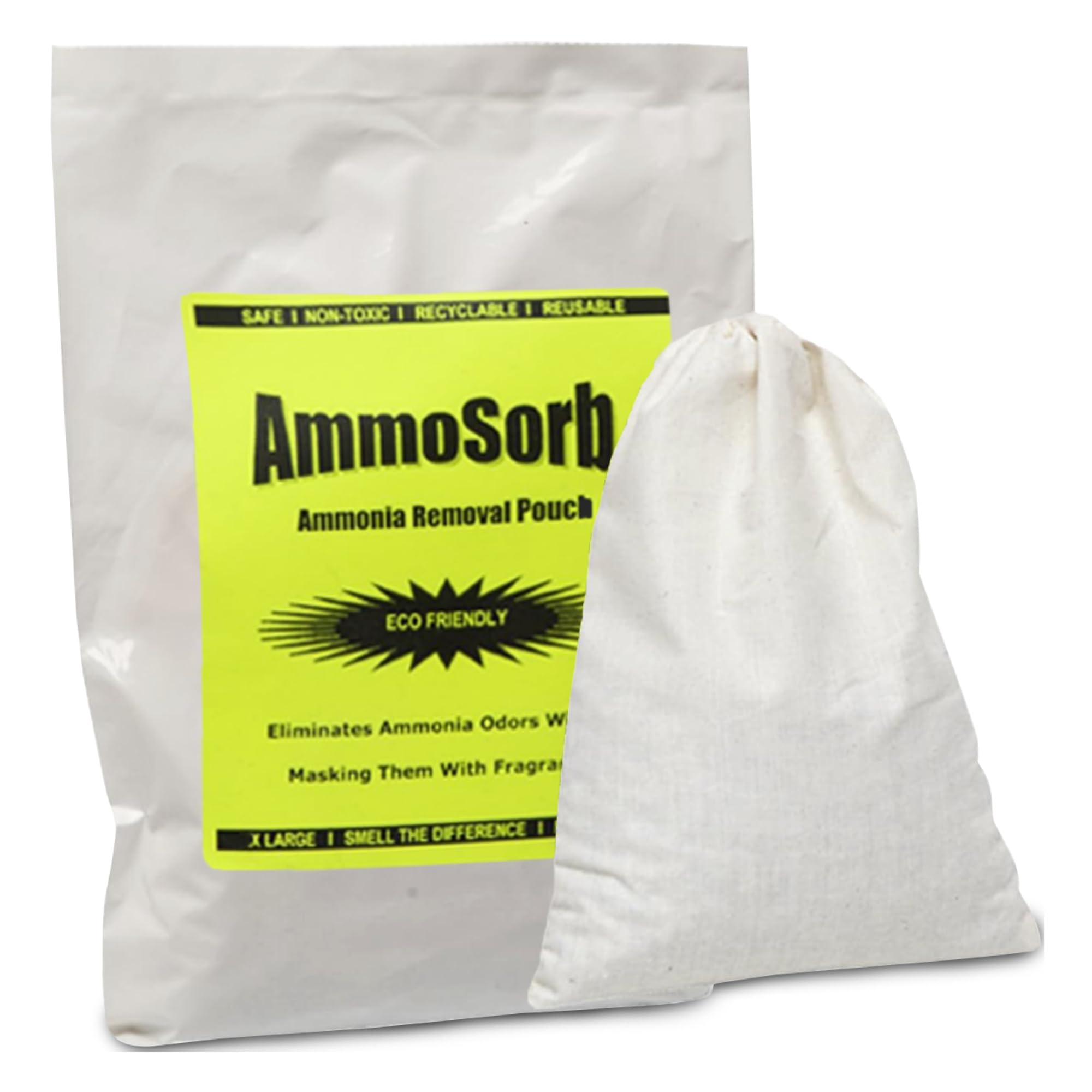 AMMOSORB Reusable Ammonia Odor Eliminator Deodorizer Pouch: Treats 150 Sq. Ft.