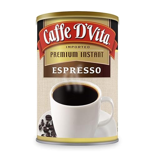 Caffe D'Vita Espresso Coffee - Instant Espresso Coffee Powder, Ground Espresso Beans, Keto, Gluten Free, No Cholesterol, No Trans Fat, Kosher-Dairy