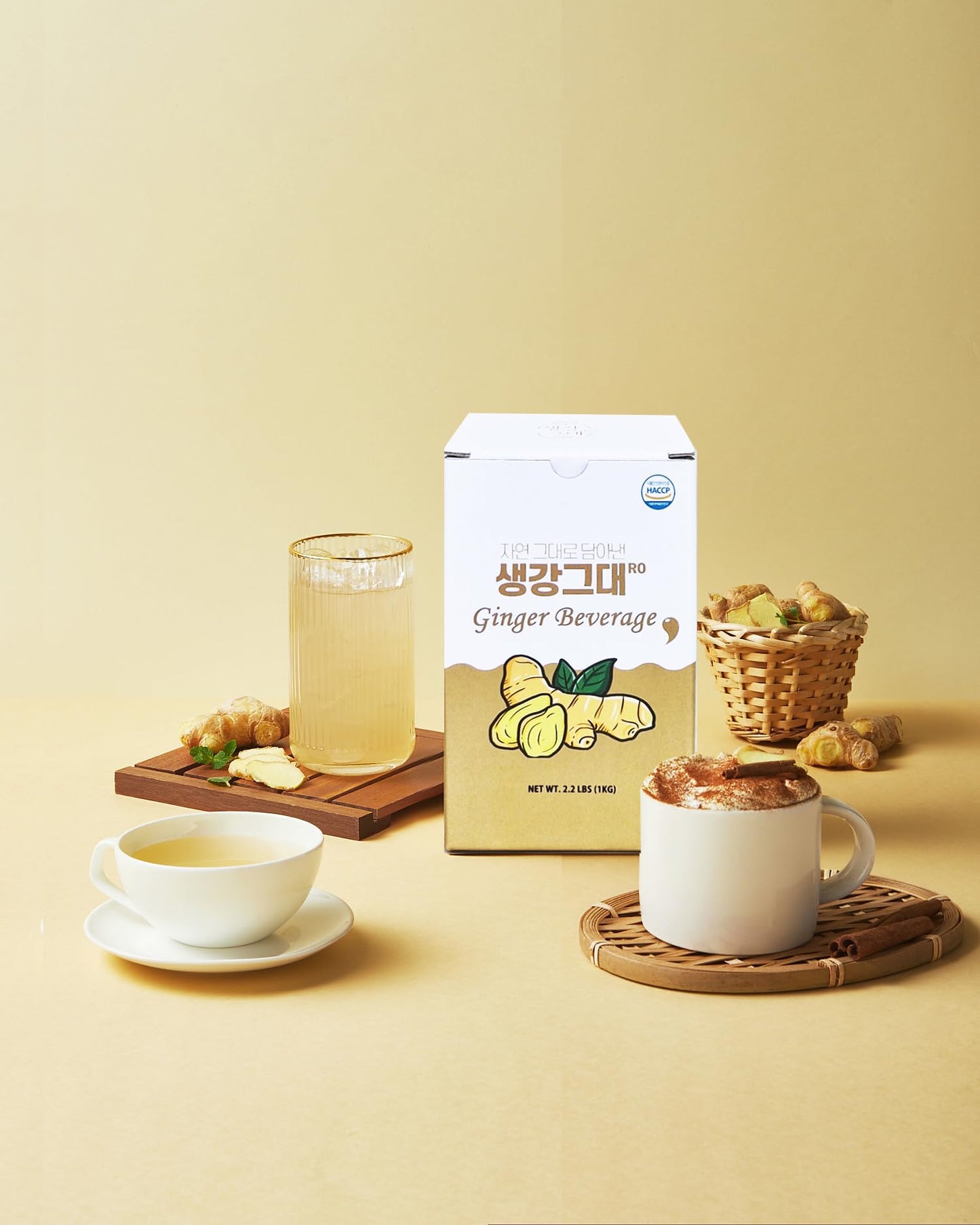 Korean Ginger Juice Concentrate 1kg - Low-Temp Extract, Less Spicy, Easy on Stomach - Make 6L+ Ginger Tea - No Additives, HACCP Certified - ???