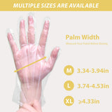 WeaChallengers Disposable TPE Gloves Latex-Free Powder-Free BPA-Free Food Safe 600 Packs for Cleaning (X-Large)