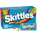 SKITTLES Candy, Tropical Bulk Candy 2.17-Ounce, 36 Packs of Individually Wrapped Candy Bulk Box