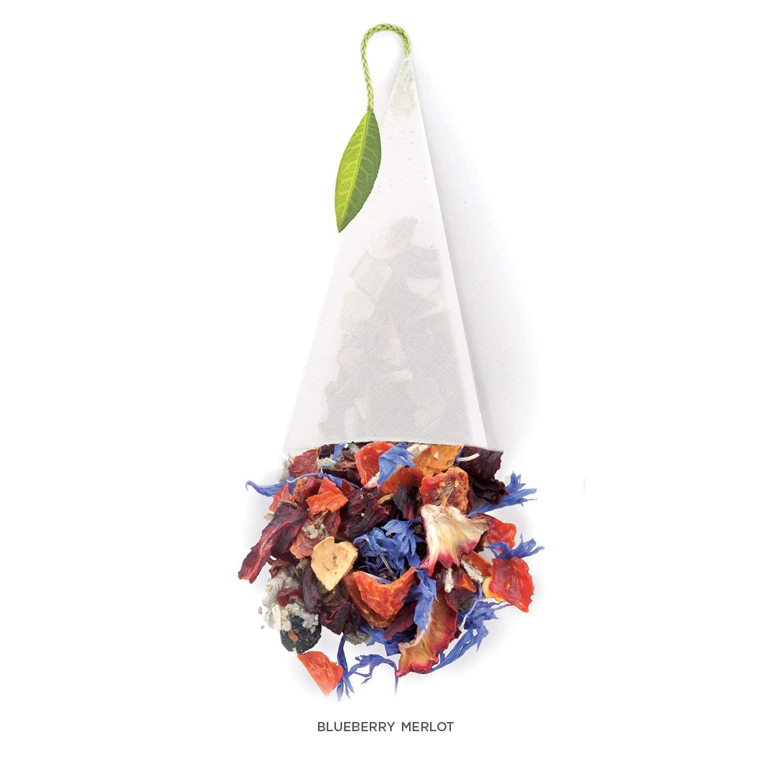 Tea Forte Blueberry Merlot Premium Organic Caffeine-Free Herbal Tea Blend Event Box, Bulk Pack 40 Count, 10 per tray Individually Wrapped Handcrafted