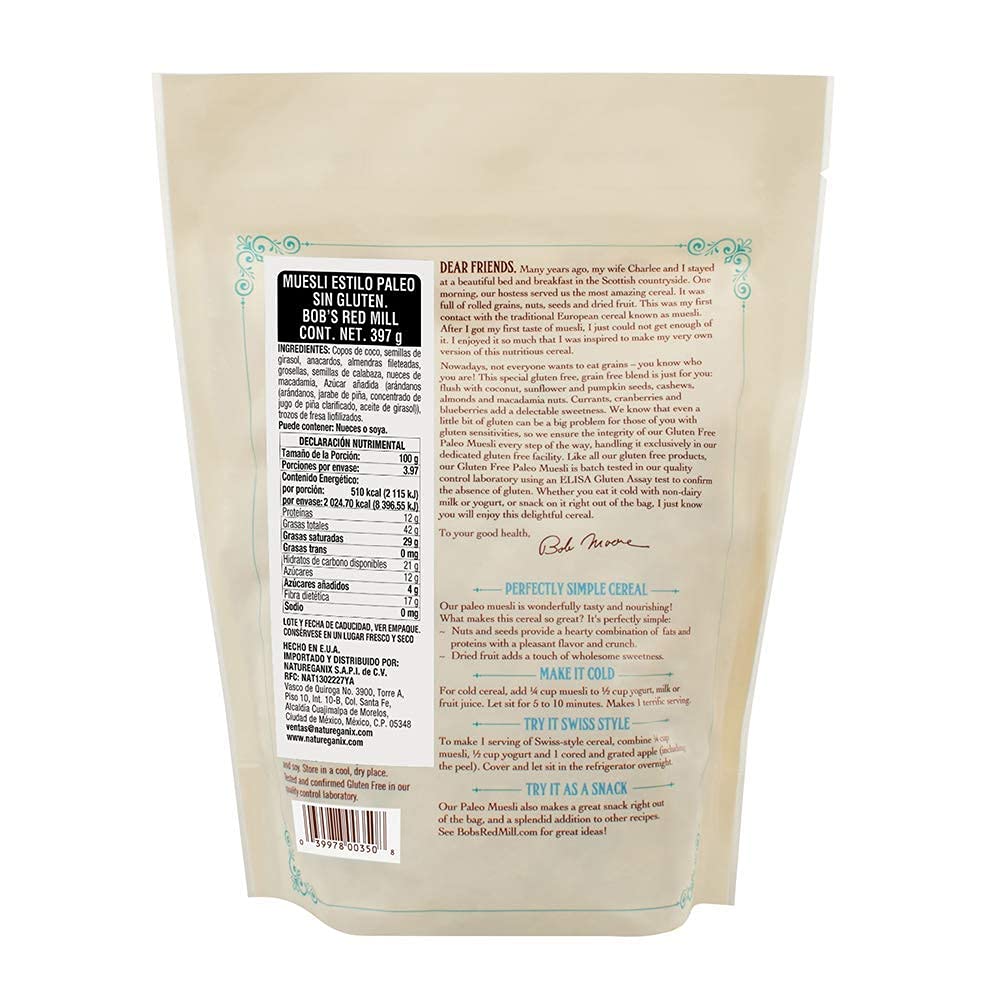 Bobs Red Mill Cereal Muesli Paleo