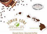 100% Kona Coffee - GROUND, Medium roast, Single estate gourmet coffee, 16 ounces, Farm fresh roasted from Domain Kona Coffee