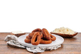 DELE FOOD Mandocas, Four Bags 96 oz - Frozen Plantain and Cornmeal Rings Made with a Traditional Venezuelan Recipe - Pre Cooked and Ready to Heat in