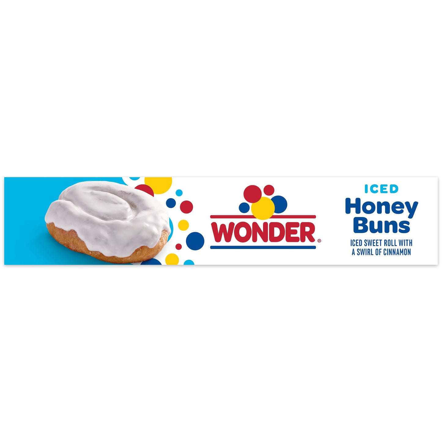 Wonder Iced Honey Buns, Individually Wrapped Iced Pastry Snacks, 12 oz, 6 Count