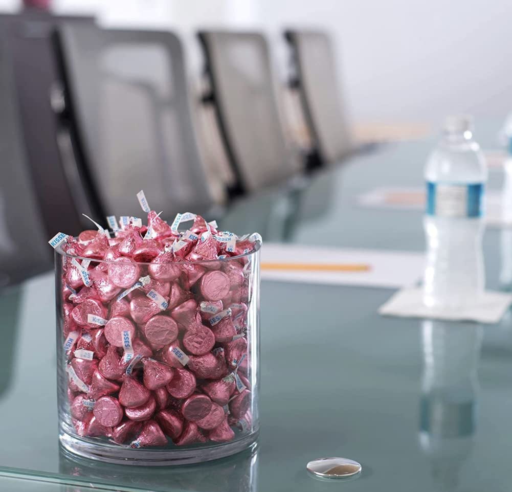 Milk chocolate in pink foil 2 lbs bag (32 oz Approx 200 Pieces) best way to treat yourself and friends 2 Pound