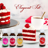 Elegant Flavors Set of 4 Professional Strength Artificial Flavors, Extra Depth and Flavor to your Cakes, Cookies, Icings and Pastries (Red Velvet