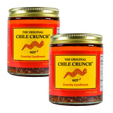 CHILE CRUNCH - Hot Spicy Crunchy Condiment - All Natural Roasted Chili Peppers, Garlic & Onion Crisp Sauce - Vegan, Gluten-Free, No Preservatives