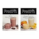 PROTIFIT - High Protein Mocha & Orange Creamsicle Pudding & Shake Mix 2 Pack, 15g Protein, Low Calorie, Low Fat, Low Carb, Aspartame Free, Idea