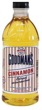 Goodman's Cinnamon Extract - Gluten-Free, Non-GMO, Kosher, Low Carb & Calorie, No Artificial Color - Rich Spicy Aroma for Baking & More - 1 Pint