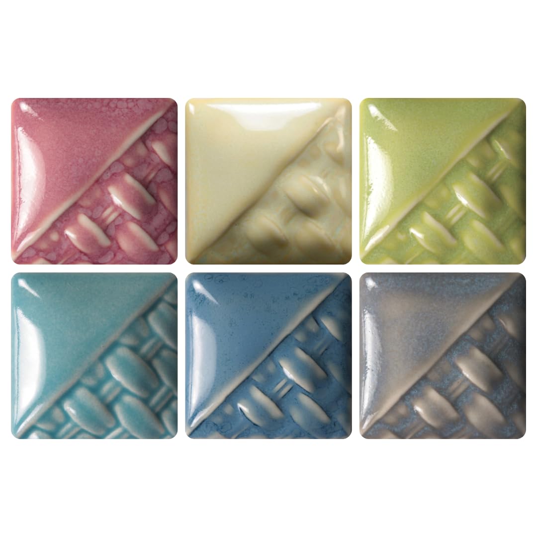 Mayco Stoneware Glazes 6-Pint Kit #5 (SWUAK5), 6 Assorted Colors
