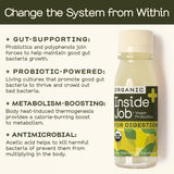 Greenhouse Juice Organic Inside Job Wellness Shots, Cold Pressed Digestive Aid with Apple Cider Vinegar, Lemon, Shots Juice Vegan & Gluten-Free (2 Oz