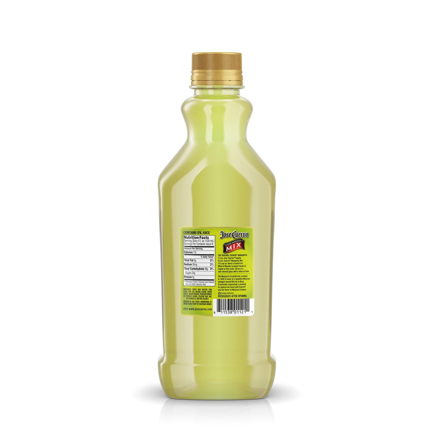 Jose Cuervo Classic Lime Margarita Mix, 33.8 fl oz (Pack of 12)
