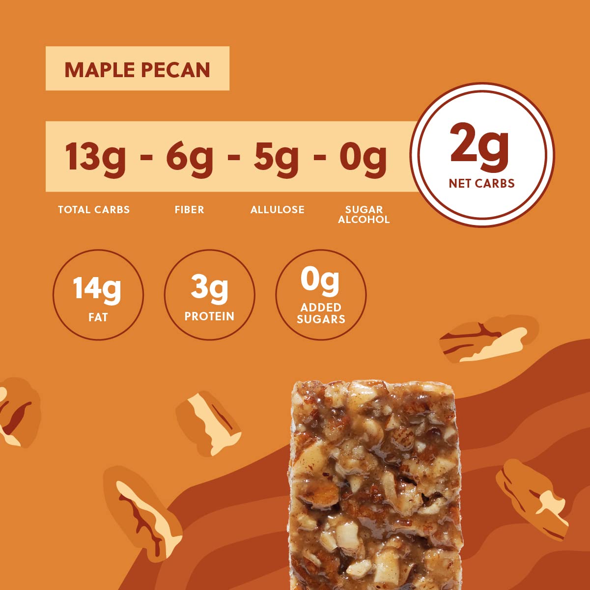 Perfect Keto Nola Bars, Gluten Free, Keto Granola Bars, Low Carb Snack or Breakfast Bar with No Sugar Added, Keto Diet Food, Healthy Snacks