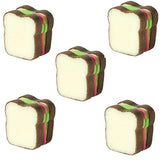 5pcs Heavy Duty Scrub Sponges,Toast Shape Sponge,Cute Deep Cleaning Thickened Scrub Kitchen Sponges,Sandwich Style Washing Dishes Scrubber
