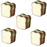 5pcs Heavy Duty Scrub Sponges,Toast Shape Sponge,Cute Deep Cleaning Thickened Scrub Kitchen Sponges,Sandwich Style Washing Dishes Scrubber
