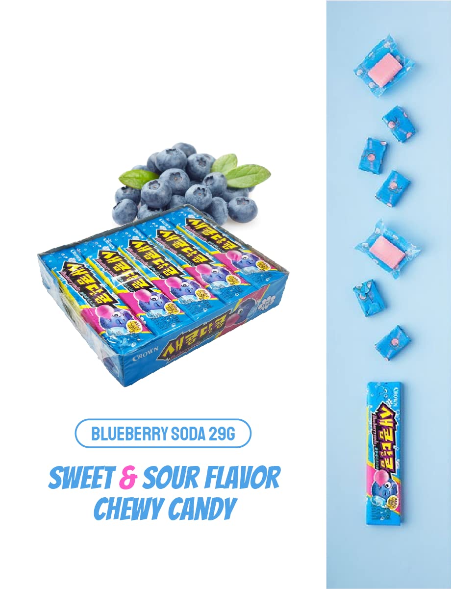 Crown Sweet and Sour Candy Blueberry Soda Flavor 435g (29g X 15ea)