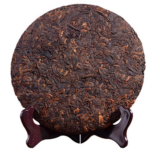 YiwuZhengshan 12.59 oz /357g ancient tree Pu'er tea cooked tea Qizi cake