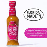 Tabañero Scotch Bonnet Pepper Hot Sauce, All-Natural Gourmet, Bottle, 5 oz