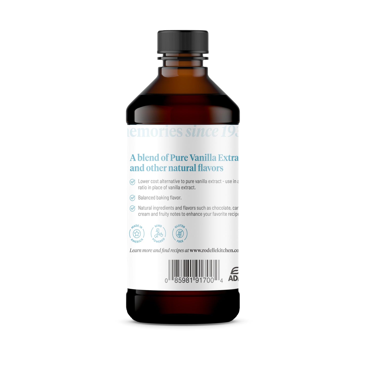 Rodelle Organic Baker's Extract Blend of Pure Vanilla Extract and Other Natural Flavors Gluten Free Made in USA, 4 Ounce