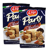 Gastone Lago Party Wafers Chocolate Cream Filling 8.82 oz, 250g (Pack of 2)