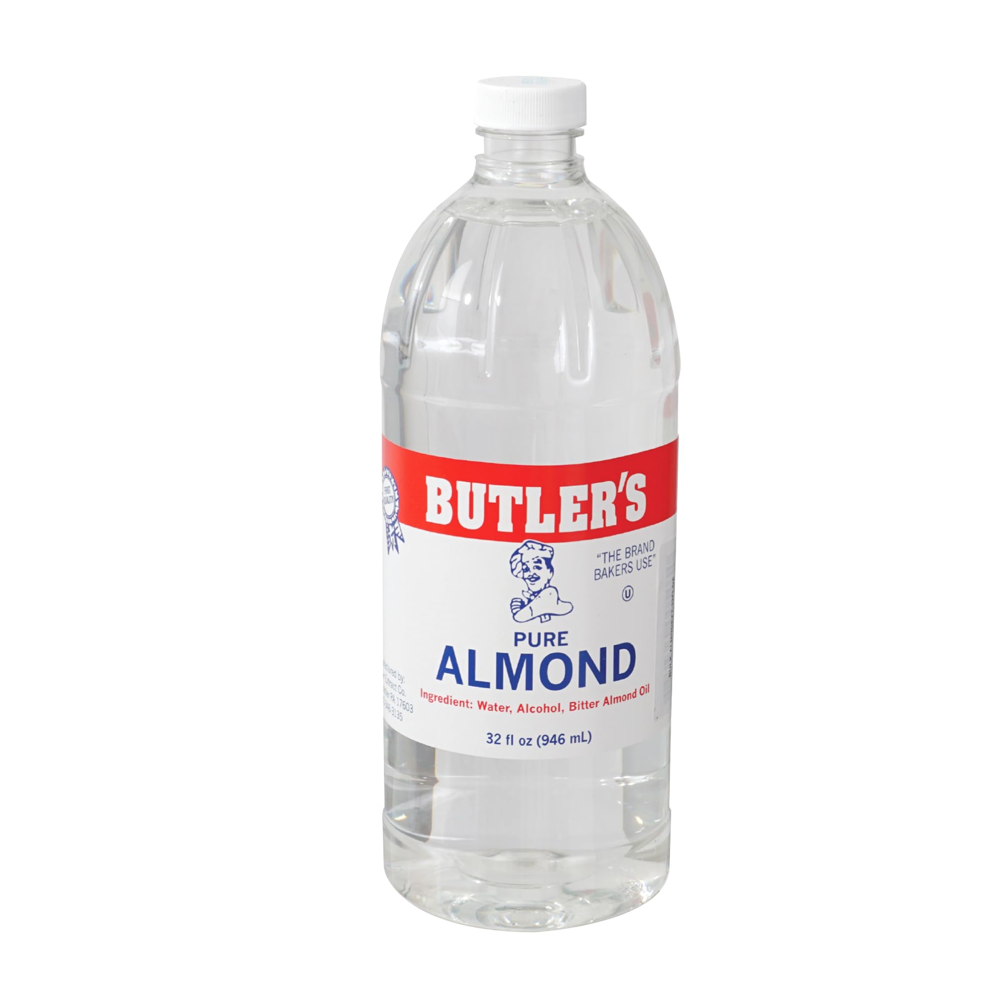 Pure Almond Extract, 32 Fluid Ounce, 1 Quart Bottle, Hampton Distribution