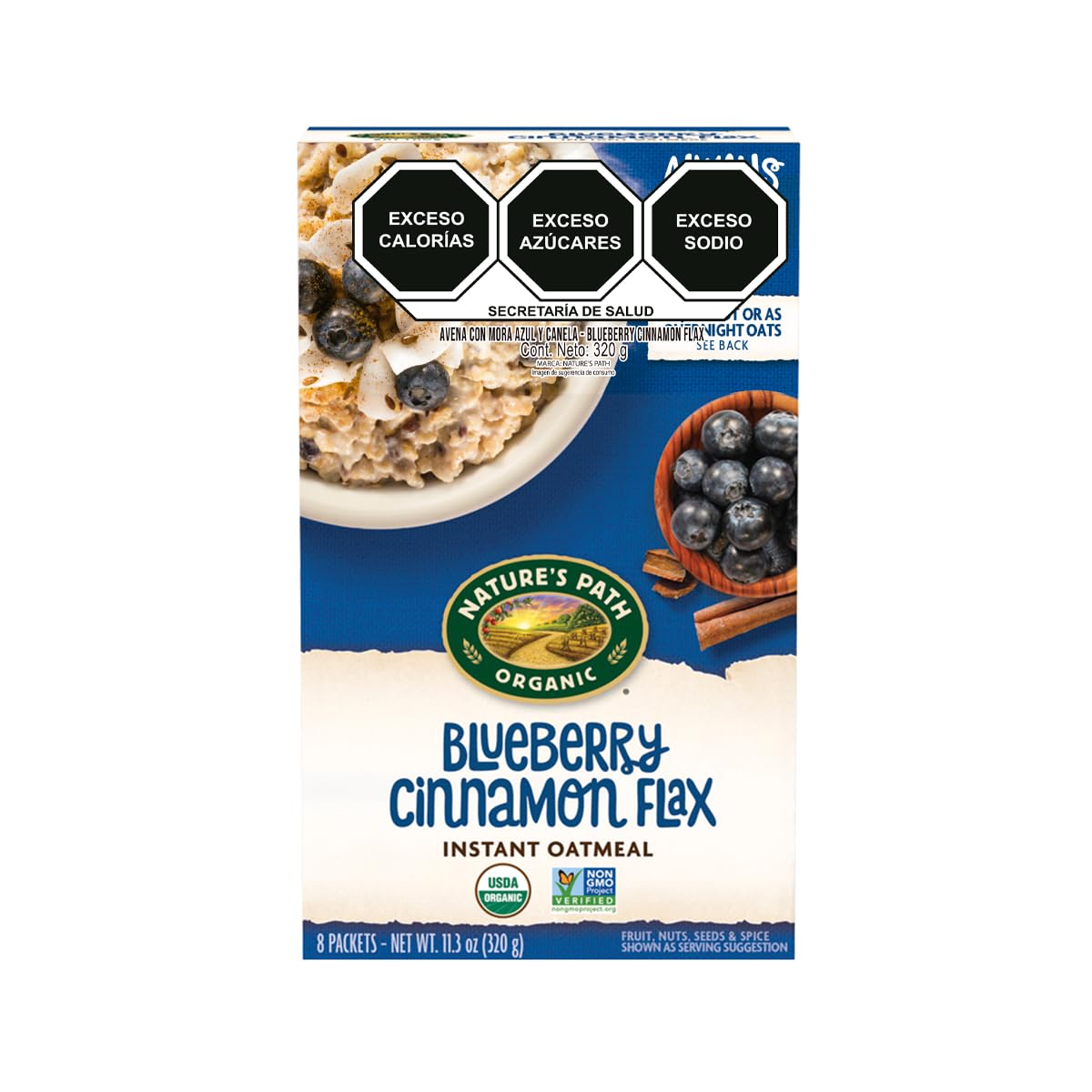 Nature's Path Organic Optimum Power Oatmeal 1.4 oz. 8-Count (Pack of 6)