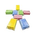Cellulose Sponges Kitchen, for Washing Dishes, in Bulk, 24 Pack (3 Count x 8 Individually Wrapped + 2 Free Scouring Pads), 100% Natural Biodegradable