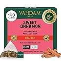 VAHDAM Sweet Cinnamon Chai Tea Bags (100 Count) | 100% Natural Spices | Spiced Masala Chai with Natural Cinnamon | Aromatic & Rich Flavor | Hot or