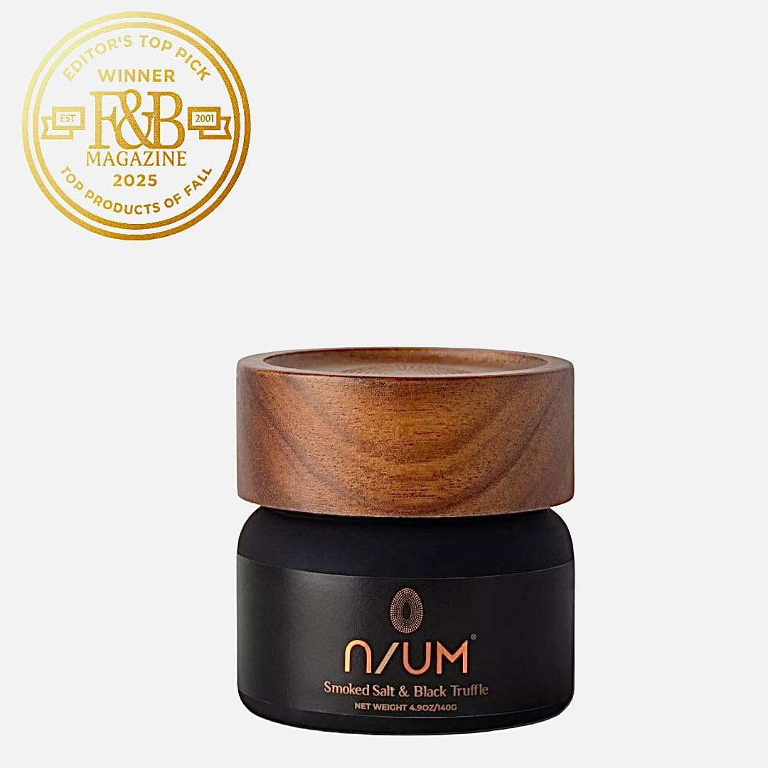N/UM - Smoked Salt & Black Truffle - Handcrafted with African Beechwood Smoked Kalahari Salt and Real Black Truffle. Perfect for Steaks, Pasta, Eggs
